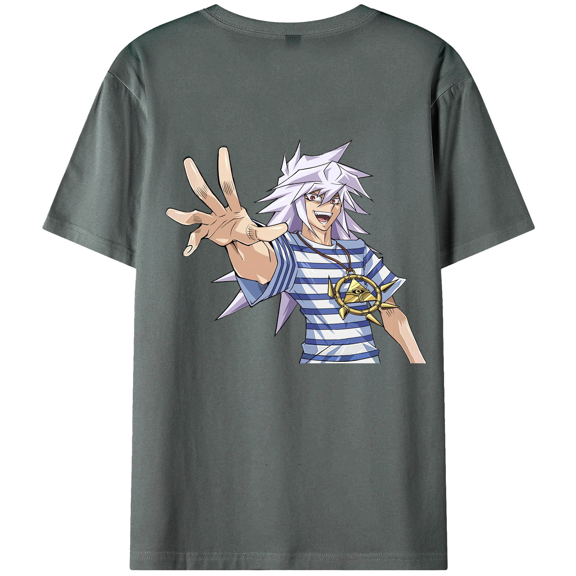 （画像用） 遊☆戯☆王 Yu-Gi-Oh! 綿100％ メンズ半袖Tシャツ（バックプリント） 通気性